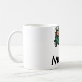 Green golf car name man sports boy gifts letter  kaffeetasse