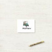 Green golf car name man sports boy gifts letter  post-it klebezettel (Auf Schreibtisch)