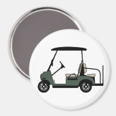 Green Golf Cart Magnet (Vorderseite/Rückseite)