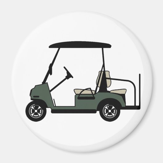 Green Golf Cart Magnet (Vorne)