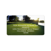 Green Golf Course bei Morgendämmerung Adressaufkleber (Vorne)