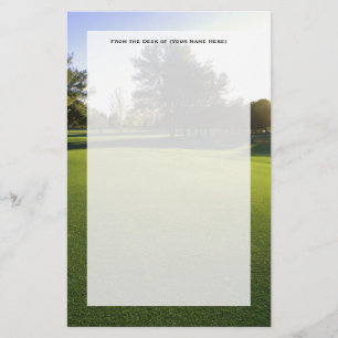 Green Golf Course bei Morgendämmerung Briefpapier