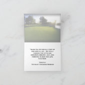 Green Golf Course bei Morgendämmerung Dankeskarte (Innenseite)