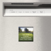 Green Golf Course bei Morgendämmerung Magnet (In Situ (Geschirrspüler))