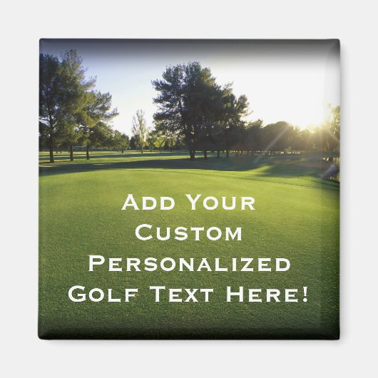Green Golf Course bei Morgendämmerung Magnet (Vorne)
