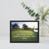 Green Golf Course bei Morgendämmerung Postkarte (Stehend Vorderseite)