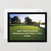 Green Golf Course bei Morgendämmerung Postkarte (Vorne/Hinten)