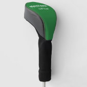 Green Golf Driver Cover für das University Golf Te Headcover (angewinkelt)