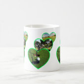 Green Golf Hearts Design, Kaffeetasse (Mittel)