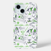 Green Golf Icons Muster