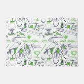 Green Golf Icons Muster Fußmatte (Vorderseite)