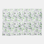 Green Golf Icons Muster Geschirrtuch (Horizontal)