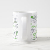 Green Golf Icons Muster Jumbo-Tasse (Rückseite)