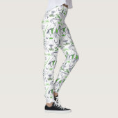 Green Golf Icons Muster Leggings (Rechts)
