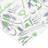 Green Golf Icons Muster Mittelgroßer Tischläufer (Ecke)