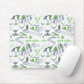 Green Golf Icons Muster Mousepad (Mit Mouse)