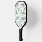 Green Golf Icons Muster Pickleball Schläger (Links)