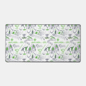 Green Golf Icons Muster Schreibtischunterlage (Vorderseite)