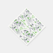 Green Golf Icons Muster Serviette (Ecke)