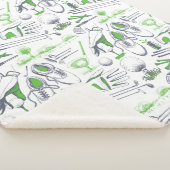 Green Golf Icons Muster Sherpadecke (3/4)
