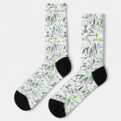 Green Golf Icons Muster Socken (Linkes Detail)