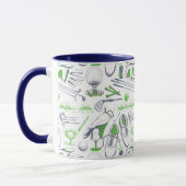 Green Golf Icons Muster Tasse (Links)