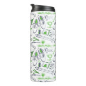 Green Golf Icons Muster Thermosbecher (Nach rechts gedreht)
