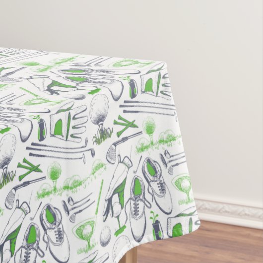 Green Golf Icons Muster Tischdecke (Beispiel)