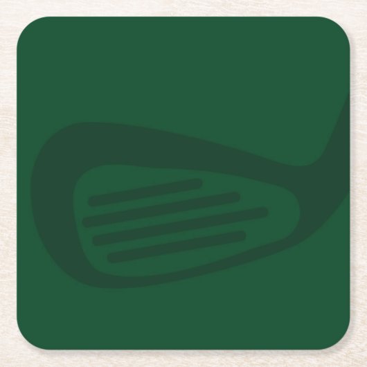 Green Golf Paper Coaster Rechteckiger Pappuntersetzer (Vorderseite)