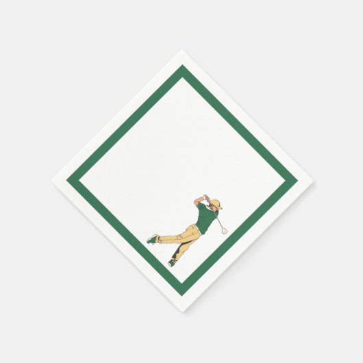 Green Golf Party Serviette (Ecke)