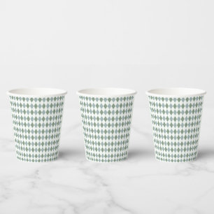 Green Golf Pattern Geburtstag Pappbecher