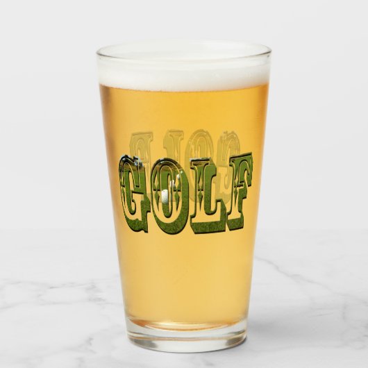 Green Golf Picture Logo, Glas (Vorne (Gefüllt))