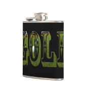 Green Golf Picture Logo, Vinyl Wrapped Hiask Flask Flachmann (Links)