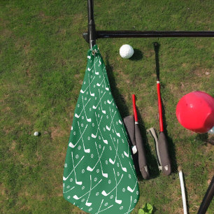 Green Golf Stick Golfhandtuch