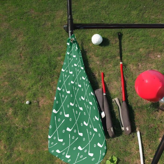 Green Golf Stick Golfhandtuch