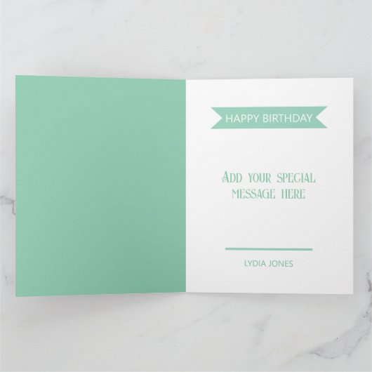 Green Golf Thema Birthday Karte (Innenseite)