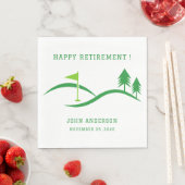 Green Golf Theme Retirement Party Napkins Serviette (Beispiel)