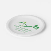 Green Golf Theme Retirement Party  Pappteller (Schrägansicht)