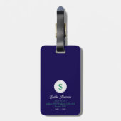 Green Golfer mit Golf Club Gepäckanhänger (Rückseite vertikal)