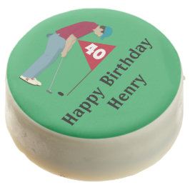 Green Golfer Putting Ball