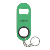 Green Golfer Putting Ball Mini Flaschenöffner (Rückseite)