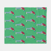 Green Golfing Design Fleece Blanket (Vorderseite (Horizontal))