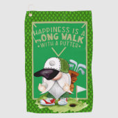 Green Golfing Gnome Golfhandtuch (Vorderseite)