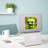 Green Goo Monster - Creepy Niedlich Canvas Print Aufkleber (Laptop auf Schreibtisch)