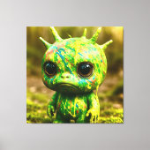 Green Goo Monster - Creepy Niedlich Canvas Print Leinwanddruck (Vorderseite)