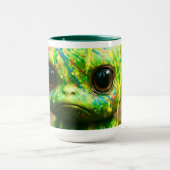 Green Goo Monster - Creepy Niedlich Canvas Print Tasse (Zentrum)
