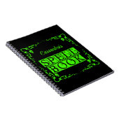 Green Goth Zauberbuch Personalisiert Notizblock (Rechte Seite)