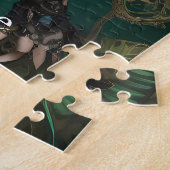 Green Gothic Butterfly Girl Puzzle (Seite)