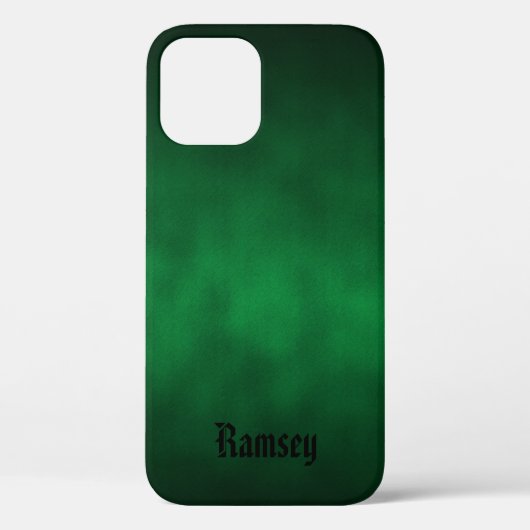 Green Gothic Ombre Art mit Ihrem Namen Case-Mate iPhone Hülle (Rückseite)