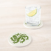 Green Gothic Revival Lion Sandstone Untersetzer (Seite)